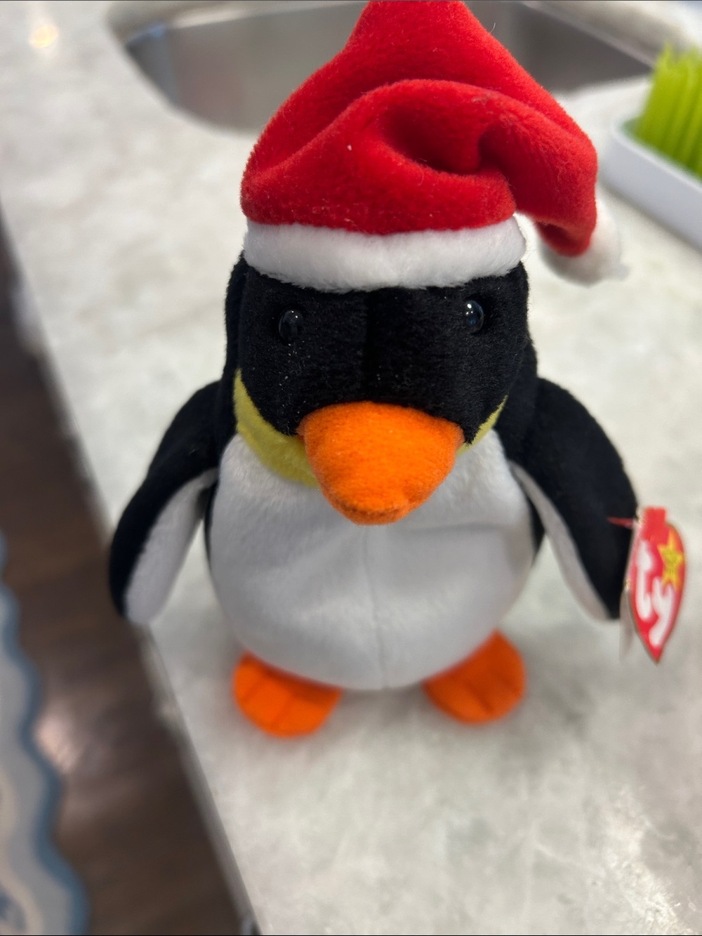 Ty Holiday Penguin Plush - Black, White, Red, Orange, Yellow